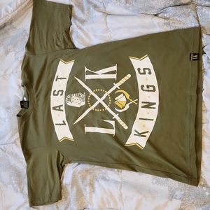 Last Kings Green Big Logo Spellout Crewneck T-Shirt